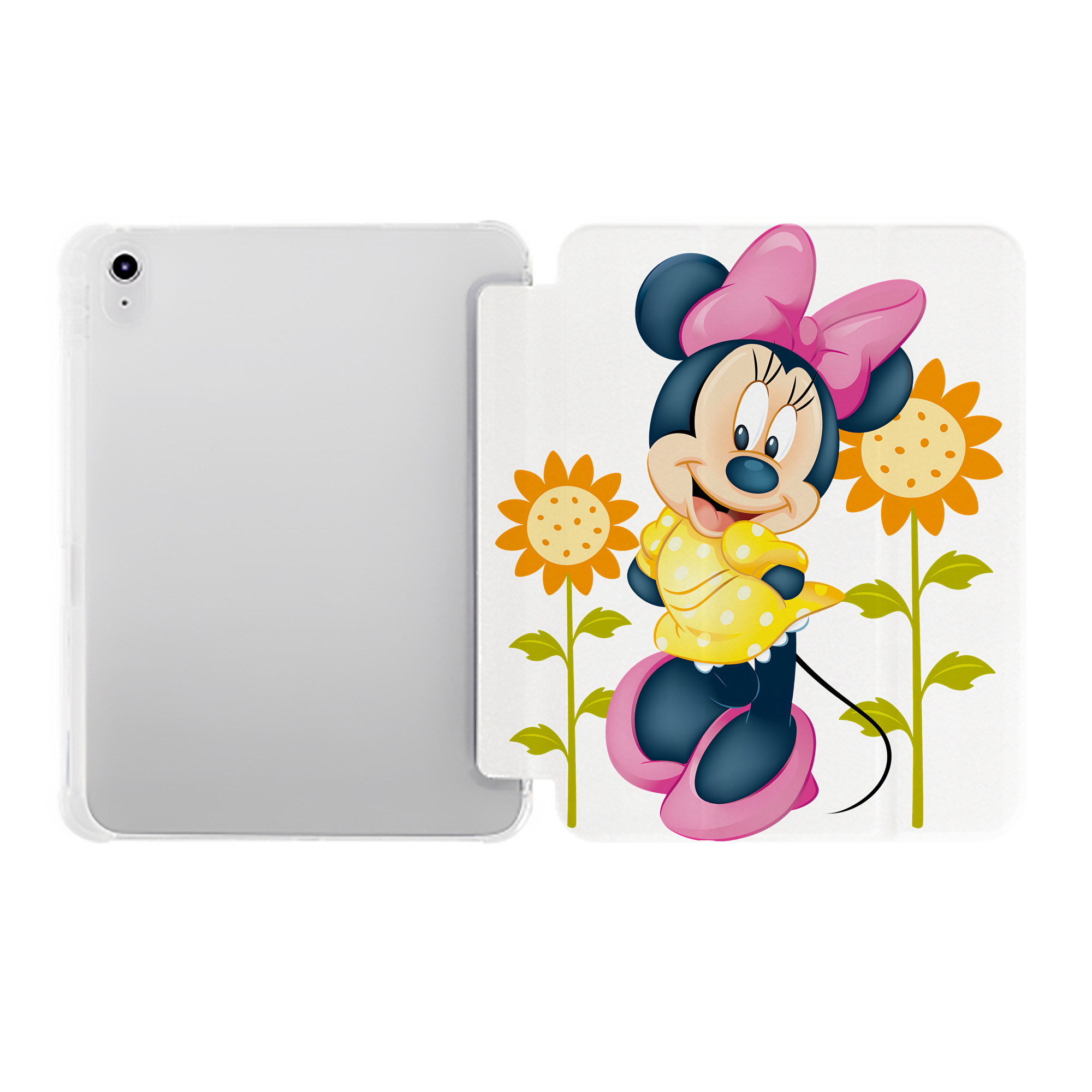 （画像用） ミッキーマウス Mickey Mouse IPad ケース ペン収納付き 三つ折りスタンド PUレザー×シリコン 対応機種9.5/10.5/10.9インチ